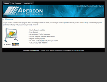 Tablet Screenshot of foxpro.aperion.com